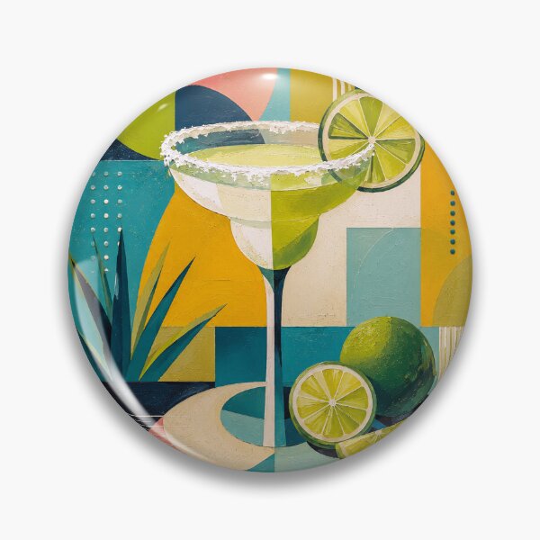 Item preview, Margarita Cubist Painting – Colourful Tropical Cocktail Artwork designed and sold by GalleryKauffeld.