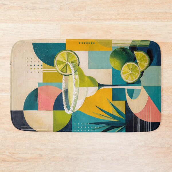 Item preview, Margarita Cubist Painting – Colourful Tropical Cocktail Artwork designed and sold by GalleryKauffeld.