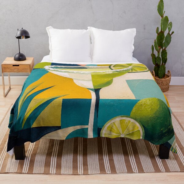 Item preview, Margarita Cubist Painting – Colourful Tropical Cocktail Artwork designed and sold by GalleryKauffeld.