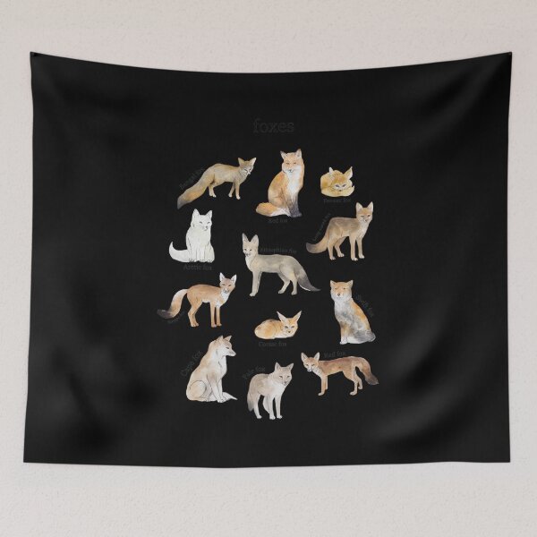 Item preview, Fox Species Collection Watercolor Art Print designed and sold by ALASHAMORGADO.