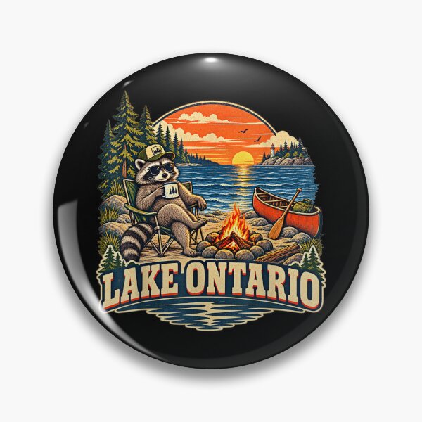 Item preview, Lake Ontario Raccoon Campfire Canoe Vintage designed and sold by AnsadoWinu.