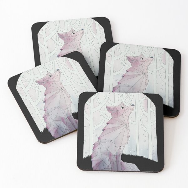 Item preview, Geometric Wolf Howling in Pale Winter Forest designed and sold by ALASHAMORGADO.