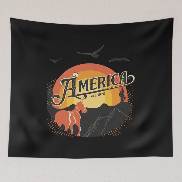 Item preview, Retro America est 1970 Horse Sunset Desert  designed and sold by Jeffreniel.