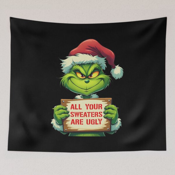 Item preview, Green Character Holding Sign Saying Say Say Ugly Garments designed and sold by ALASHAMORGADO.