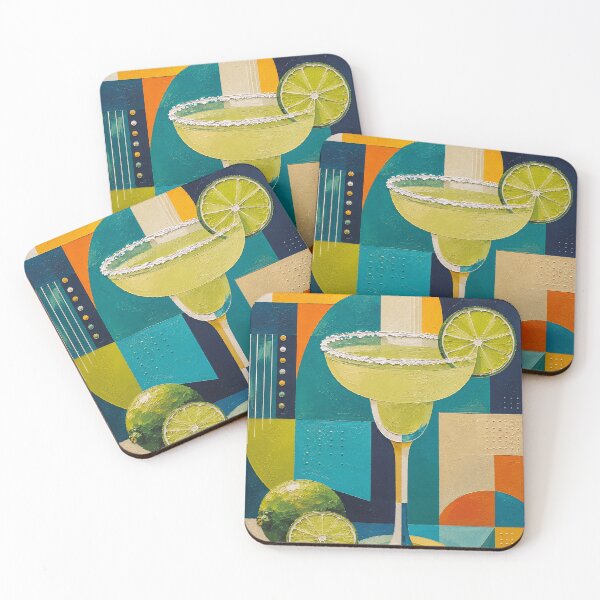 Item preview, Margarita cubist Painting – Tropical Cocktail Artwork designed and sold by GalleryKauffeld.