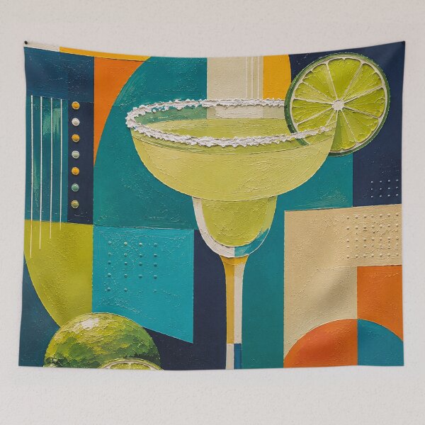 Item preview, Margarita cubist Painting – Tropical Cocktail Artwork designed and sold by GalleryKauffeld.