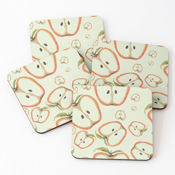 Item preview, YveY 'Little Picnic Tossed Apples on Pale Lime' designed and sold by YveY.