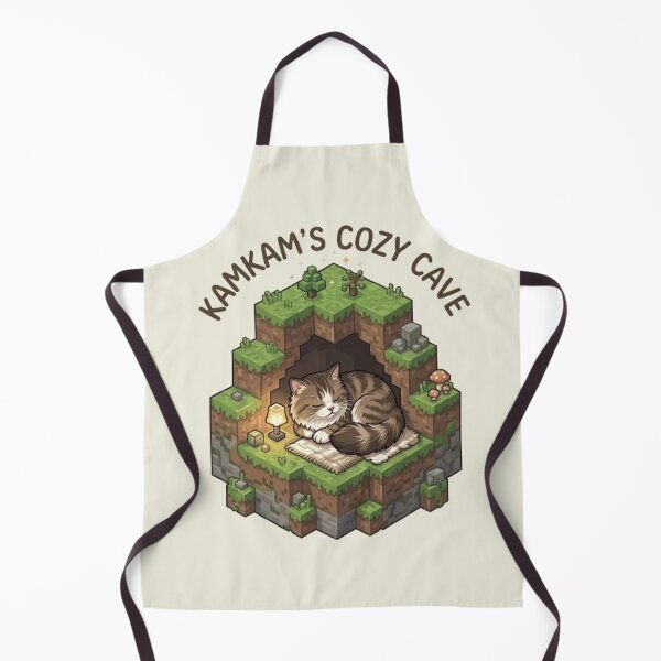 Item preview, KAMKAM's Cozy Cave Sleeping Voxel Cat Art designed and sold by PetalsPaws.