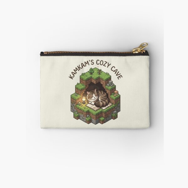 Item preview, KAMKAM's Cozy Cave Sleeping Voxel Cat Art designed and sold by PetalsPaws.