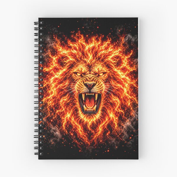 Item preview, Roaring Fire Lion with Flaming Mane designed and sold by Marcu Ioachim.