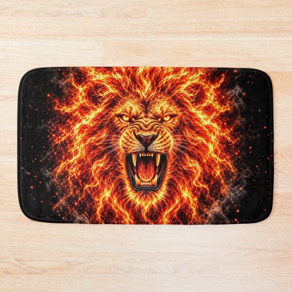 Item preview, Roaring Fire Lion with Flaming Mane designed and sold by Marcu Ioachim.