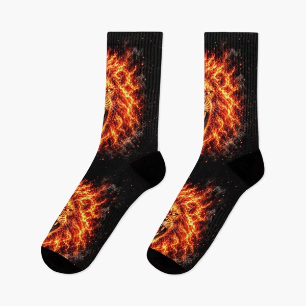 Item preview, Roaring Fire Lion with Flaming Mane designed and sold by Marcu Ioachim.
