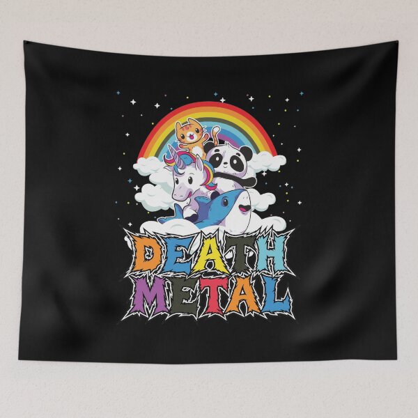 Item preview, Cute Animals Rainbow Death Metal Design designed and sold by TRINITYRABNIS.