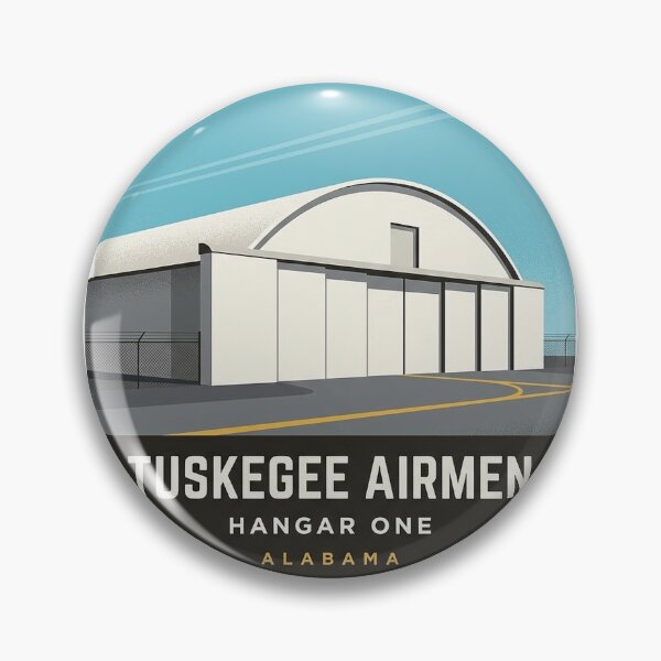 Item preview, Tuskegee Airmen Hangar One Modern Geometric Badge Sticker designed and sold by DetourDgn.