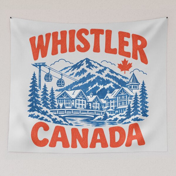 Item preview, Whistler Retro Skiing designed and sold by HowToCanadian.