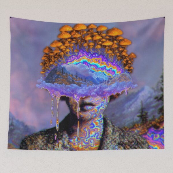 Item preview, Deep Dive Into Mushroom Psychedelic Portrait designed and sold by MongLongStudio.