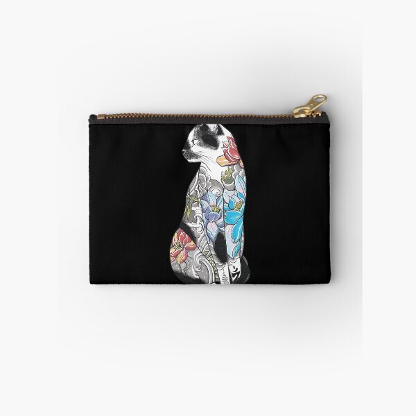 Item preview, Illustrative Feline with Japanese Tattoo Art designed and sold by ALASHAMORGADO.