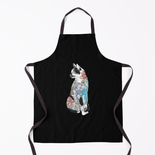 Item preview, Illustrative Feline with Japanese Tattoo Art designed and sold by ALASHAMORGADO.