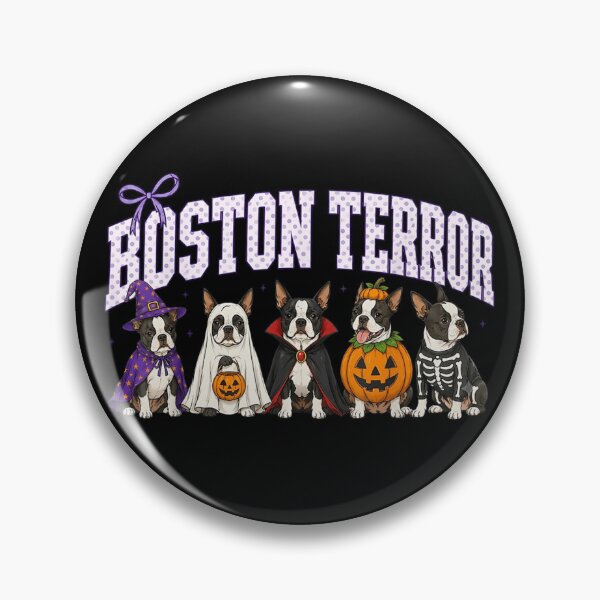Item preview, Boston Terror Funny Ghost Pumpkin Halloween Dog designed and sold by AnsadoWinu.