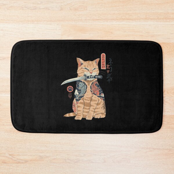 Item preview, Katana Cat Warrior w/ Irezumi Tattoos designed and sold by ALASHAMORGADO.