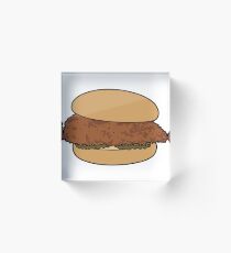 chick fil a burger Acrylic Block