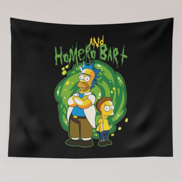 Item preview, Homero And Bart Rick And Morty designed and sold by JennyJem.