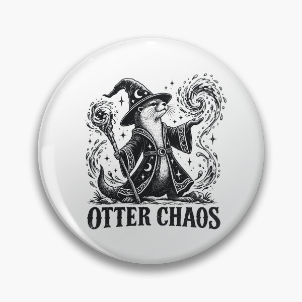 Item preview, Otter Chaos Funny River Otter Wizard, Otter Pun Humor designed and sold by gordonbwyashop.