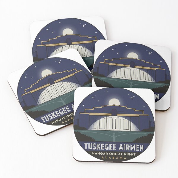 Item preview, Tuskegee Airmen Hangar One Night Art Deco Sticker designed and sold by DetourDgn.