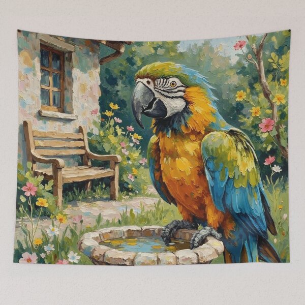 Item preview, Parrot By The Cottage designed and sold by Wordsmith-Cafe.