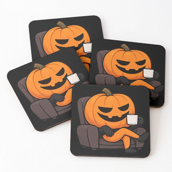 Item preview, Cozy Pumpkin Halloween Coffee Sticker designed and sold by TOLDWAYTSHIRT.
