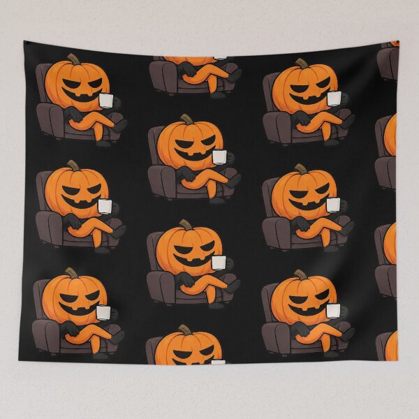 Item preview, Cozy Pumpkin Halloween Coffee Sticker designed and sold by TOLDWAYTSHIRT.