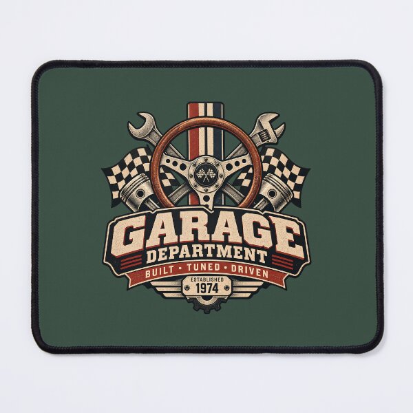 Item preview, Garage Department Vintage Motorsport Emblem designed and sold by KakangMudi.