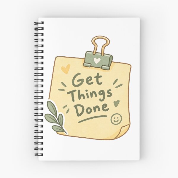 Item preview, Get Things Done - Cute Sticky Note & Binder Clip Aesthetic designed and sold by MaafiaArtsThai.