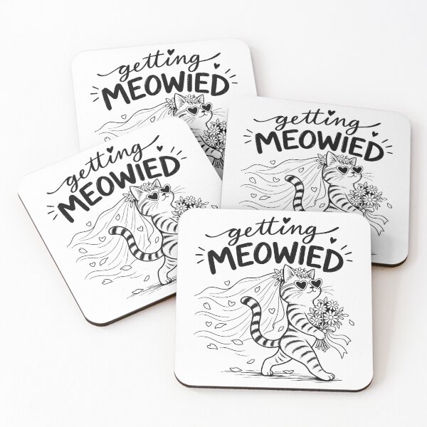 Item preview, Getting Meowied Funny Cat Getting Married designed and sold by gordonbwyashop.