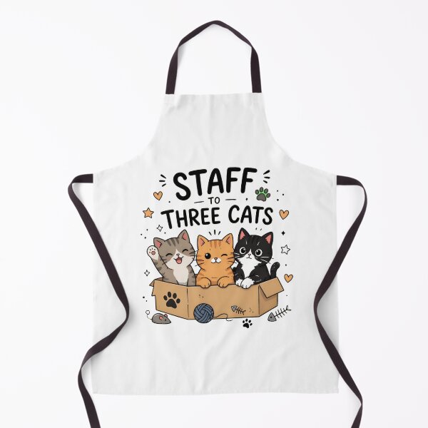 Item preview, Staff To Three Cats Cute Cat Lover Gift designed and sold by SoyLamderma.