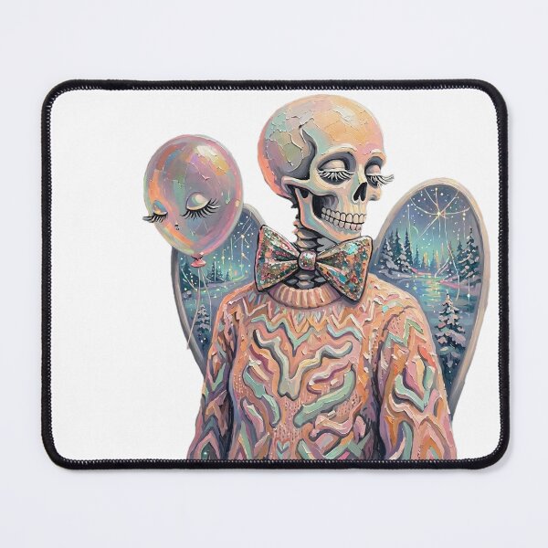 Item preview, Pastel Skeleton Long Eyelashes Bowtie Winter Wings Balloon Art designed and sold by LujziWorld.