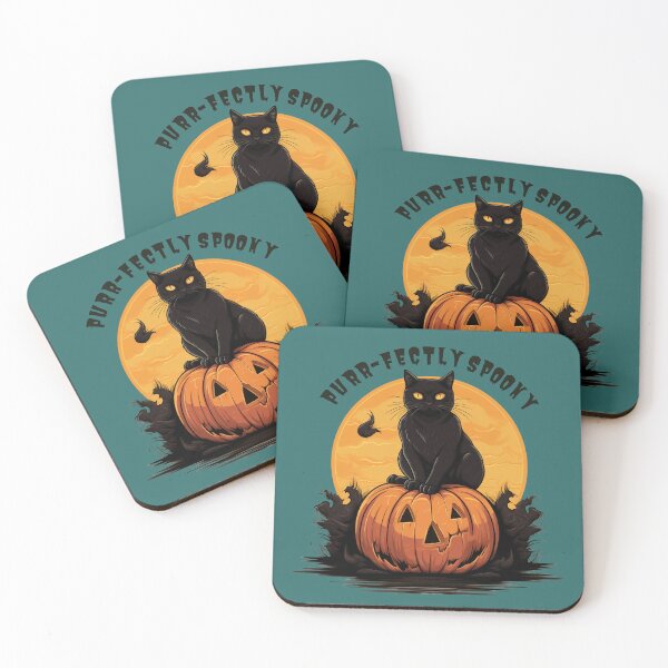 Item preview, Purr-fectly Spooky Black Cat on Pumpkin Halloween Design designed and sold by SeJaa.