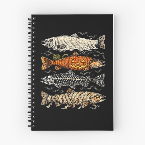 Item preview, Halloween Trout Fish Ghost Pumpkin Skeleton Mummy designed and sold by thecownmz.