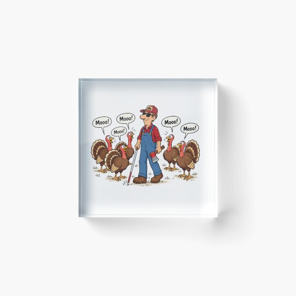 Item preview, Funny Thanksgiving Turkeys Say Moo designed and sold by PRINTIONAL.