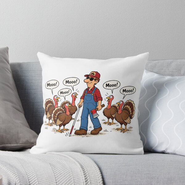Item preview, Funny Thanksgiving Turkeys Say Moo designed and sold by PRINTIONAL.