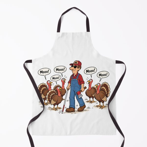 Item preview, Funny Thanksgiving Turkeys Say Moo designed and sold by PRINTIONAL.