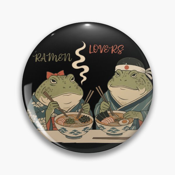 Item preview, Grumpy Frog Eating Japanese Ramen designed and sold by Litely.