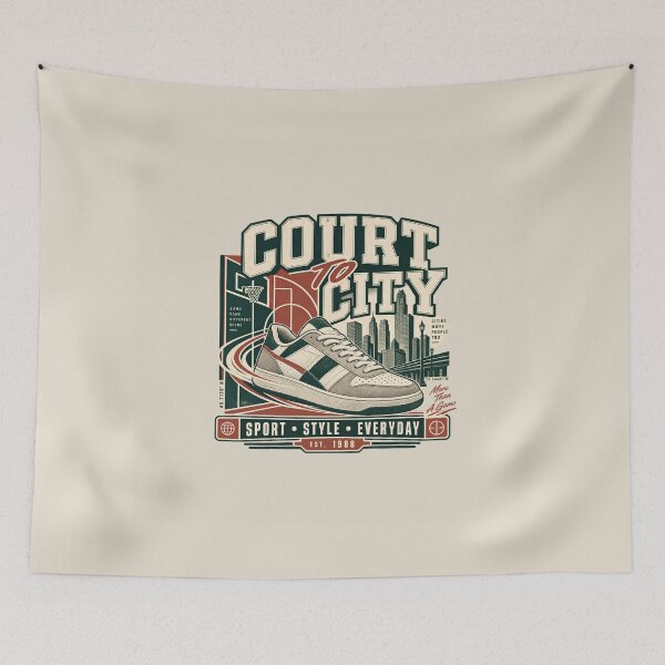 Item preview, Court to City Vintage Sports Lifestyle designed and sold by KakangMudi.