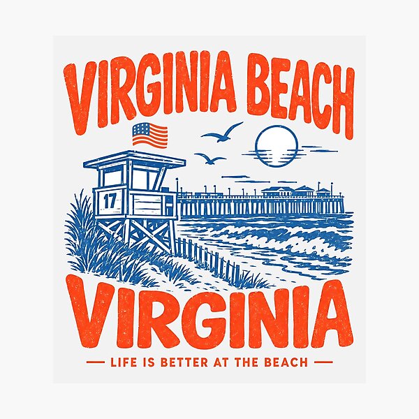 Item preview, Virginia Beach Retro Vibes designed and sold by HowToCanadian.