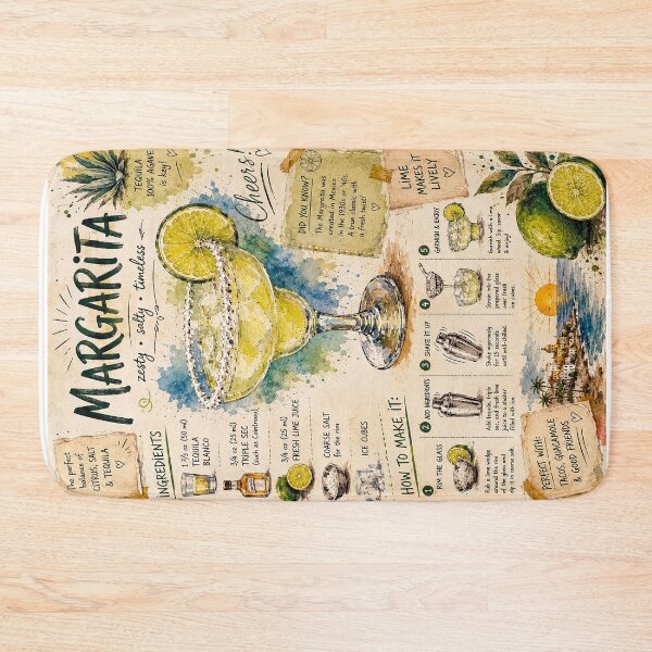 Item preview, Margarita cocktail illustration - How to make it designed and sold by GalleryKauffeld.