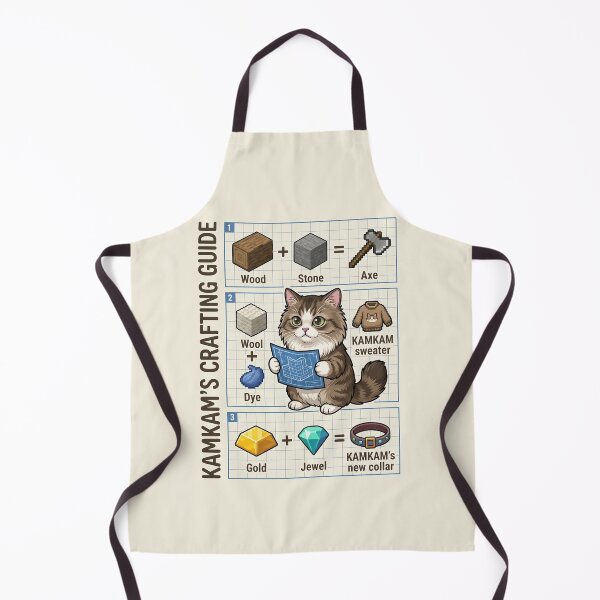 Item preview, KAMKAM's Crafting Guide Funny Gamer Cat Pixel Art designed and sold by PetalsPaws.