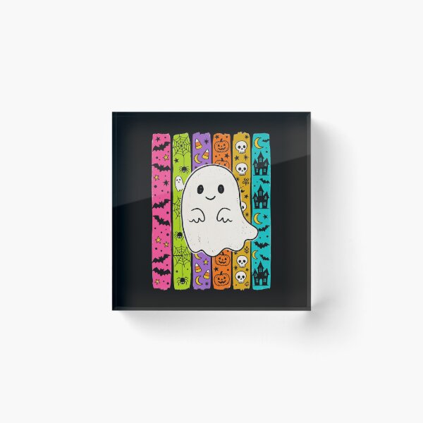 Item preview, Colorful Retro Halloween Ghost designed and sold by dudelinart.