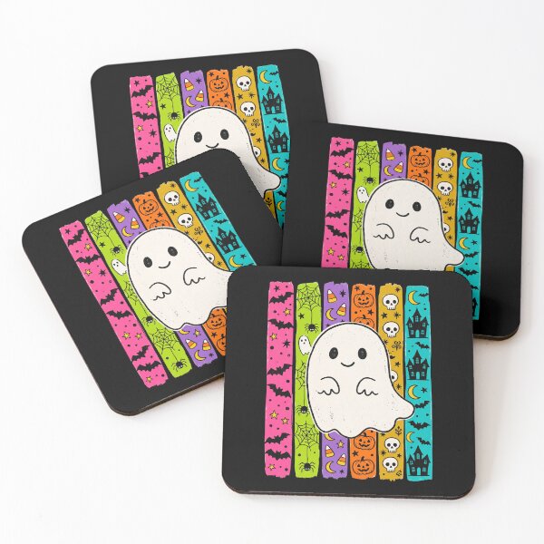 Item preview, Colorful Retro Halloween Ghost designed and sold by dudelinart.