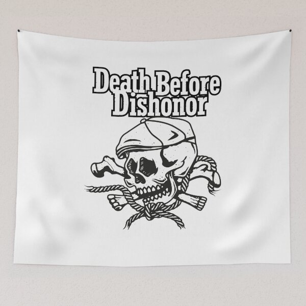 Item preview, Death Before Dishonor Skull Rope Boston Hardcore Art designed and sold by MONALAMOUREA.