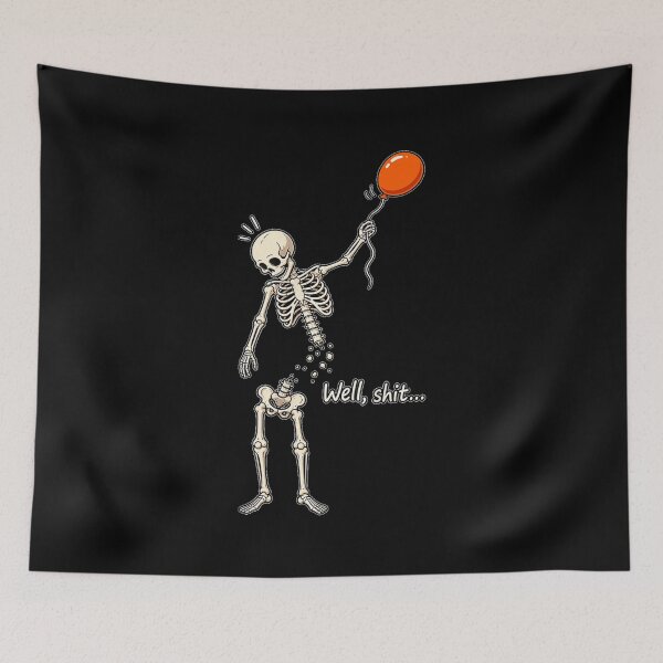 Item preview, Skeleton Balloon Well Funny Halloween Skeleton designed and sold by PhocoNibict.